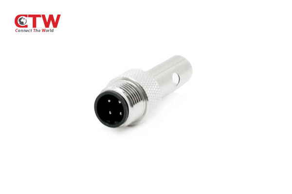  marine connector Standard Parts M12  A code 4 Pin male connector 